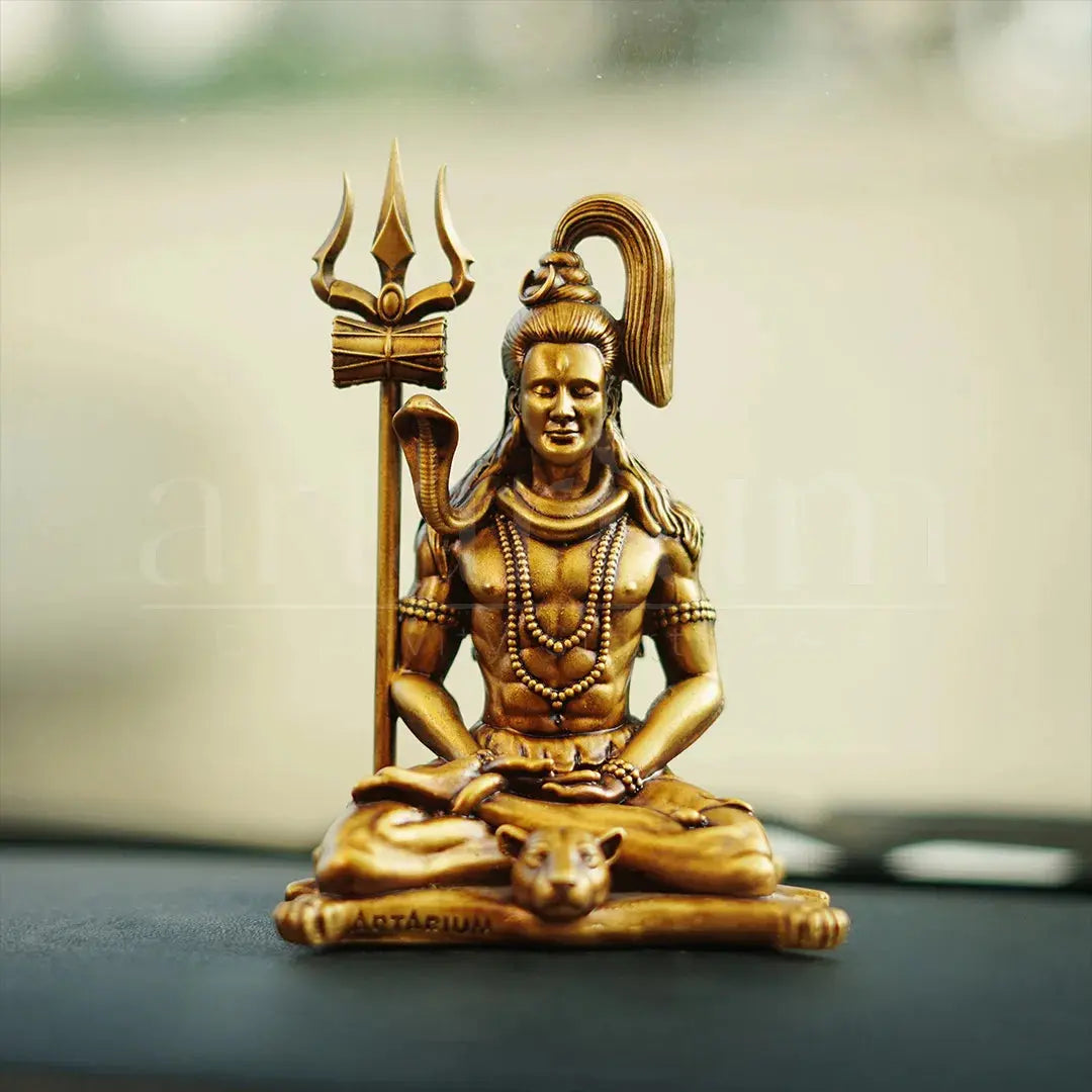 Meditating Lord Shiva Car Dashboard theartarium